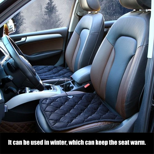 Car Electric Cushion Auto Supplies Heated Square Pad Car Heating Winter Thermal Seatpad Interface Carbon Fibre Seat Cover Infrared Ray Healthy