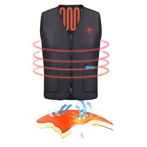 Electric USB Heated Warm Vest Men Women Heating Coat Jacket Clothing