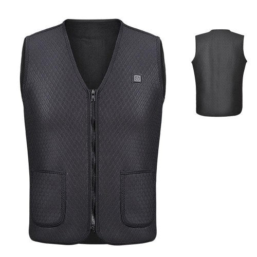 Electric USB Heated Warm Vest Men Women Heating Coat Jacket Clothing