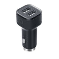 2 in 1 Car Charger Integrated with Cigarette Lighter Dual USB Charger