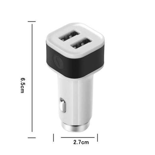 2 in 1 Car Charger Integrated with Cigarette Lighter Dual USB Charger