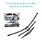 3pcs Front Rear Windshield Wiper Blades