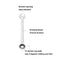 1Pc 6mm Open-Ring Spanner Ratchet Wrench Hand Tool