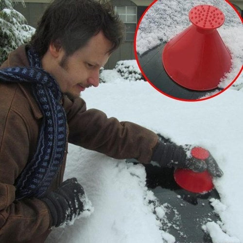 Snow Removal Car Ice Scraper Magic Cone-Shaped 3-in-1