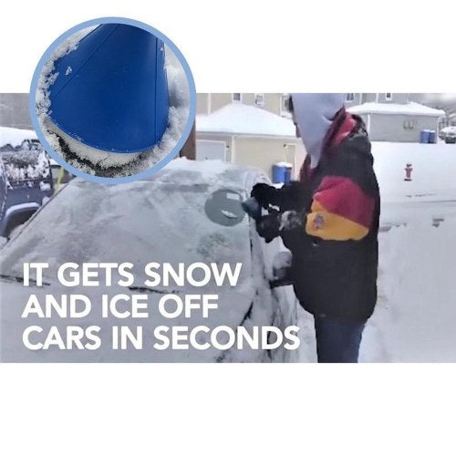 Snow Removal Car Ice Scraper Magic Cone-Shaped 3-in-1