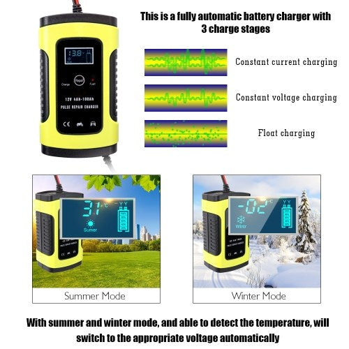 12V 6A Full Automatic Car Battery Charger