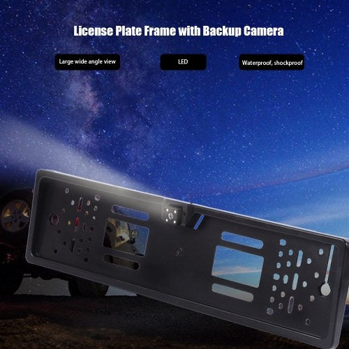 Rear View Camera CCD HD Universal European Reversing Camera License Plate Frames Night Vision with LED Car Camera Waterproof