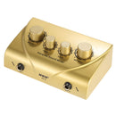 Karaoke Sound Mixer Dual Mic With Cable - Gold