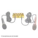 Karaoke Sound Mixer Dual Mic With Cable - Gold