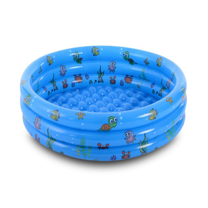 SWP05 Premium 3-Layer Round Inflatable Pool - Blue