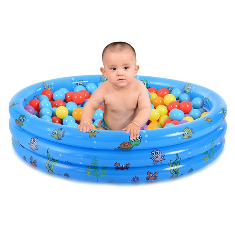 SWP05 Premium 3-Layer Round Inflatable Pool - Blue