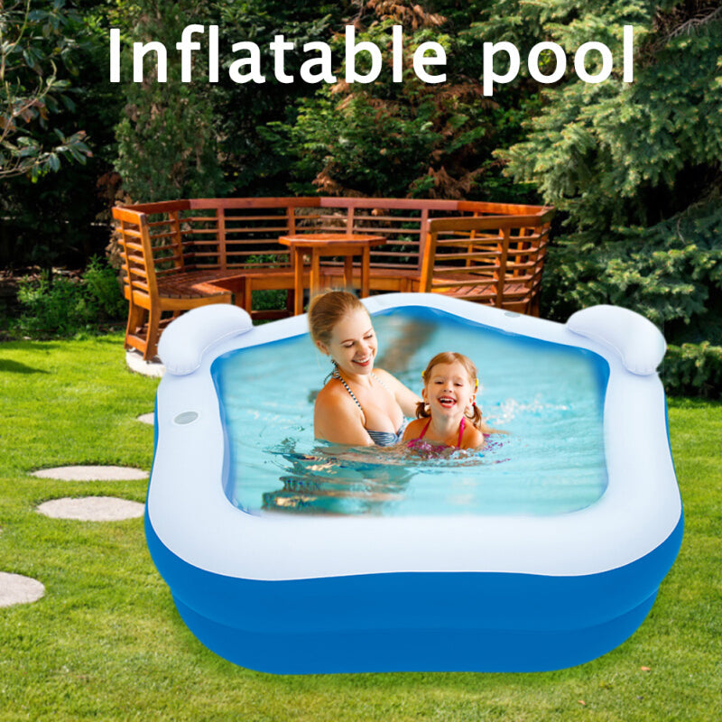 SWP07 Premium Inflatable Pool with 2 Seat Cushion - Blue