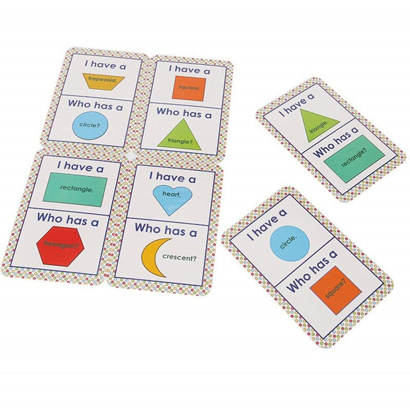 Kids Shape Flash Cards - White