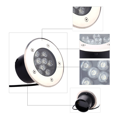 9W Garden Path Floor Underground Buried Light Yard Lamp