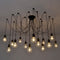 Lixada 14 Arms E27 Ceiling Spider Pendant Lamp Light Antique Classic Adjustable DIY Retro Chandelier Dining Hall Bedroom Home Lighting Accessories