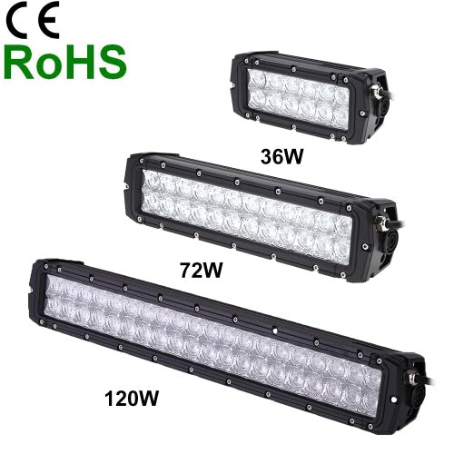 Tomshine 36W 12 LEDs 2520LM DC10-30V شريط إضاءة للطرق الوعرة IP65 شعاع بقعة مقاوم للماء لسيارة جيب SUV سيارة شاحنة جرار قارب حافلة القيادة ضوء العمل