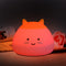 1.6W 8 LEDs Creative Cute Mascot Night Light USB Rechargeable Soft Silicone Cartoon Lamp 2 Control Patterns 5 Lighting Modes Touch Sensor Battery Included Portable Colorful Light for Baby Nursery Children Toy Bedside Lamp Luminaria Gift Bedroom Festival E