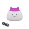 1.6W 8 LEDs Creative Cute Mascot Night Light USB Rechargeable Soft Silicone Cartoon Lamp 2 Control Patterns 5 Lighting Modes Touch Sensor Battery Included Portable Colorful Light for Baby Nursery Children Toy Bedside Lamp Luminaria Gift Bedroom Festival E