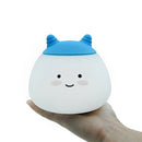 1.6W 8 LEDs Creative Cute Mascot Night Light USB Rechargeable Soft Silicone Cartoon Lamp 2 Control Patterns 5 Lighting Modes Touch Sensor Battery Included Portable Colorful Light for Baby Nursery Children Toy Bedside Lamp Luminaria Gift Bedroom Festival E