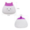 1.6W 8 LEDs Creative Cute Mascot Night Light USB Rechargeable Soft Silicone Cartoon Lamp 2 Control Patterns 5 Lighting Modes Touch Sensor Battery Included Portable Colorful Light for Baby Nursery Children Toy Bedside Lamp Luminaria Gift Bedroom Festival E