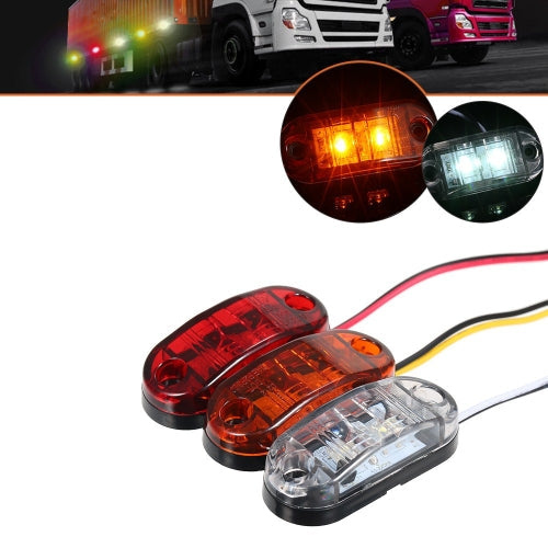 2 LEDs Side Marker Indicator Light Clearance Lamp for Car