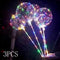 3 Pcs 18inch Luminous LED BoBo Balloon Transparent Led Light Colorful Flashing Lamp