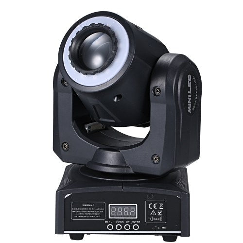 30W 8 Gobos Stage Light Rotating RGBW Spotlight Mini Moving Head Lamp