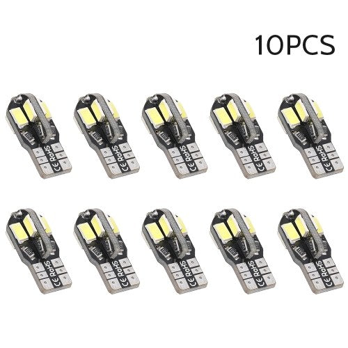 DC12V 10 Pack 2W 8 LEDs Car Light Bulb