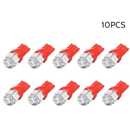 DC12V 10 Pack 1W 5 LED Car Light Bulb