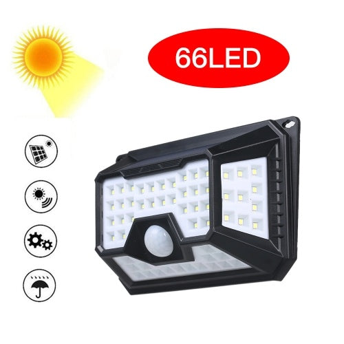 66 LEDs Solar Light PIR Motion Sensor Wall Lamp