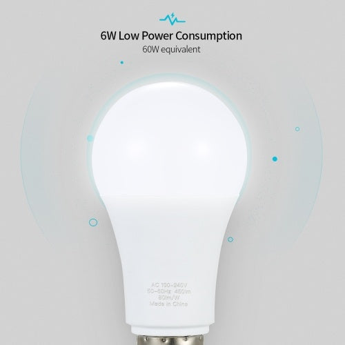 2 قطعة AC100 ~ 240V E26 / E27 6W لمبات الإضاءة LED للطوارئ القابلة لإعادة الشحن