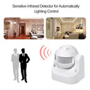 Wall Mounted Infrared Detector Movement Switch IP44 Outdoor PIR Motion Sensor Light Switch with Adjustable Time Delay 180° Induction Angle