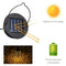 DC1.2V 0.065W IP44 Water-resistant Solar Powered Lamp