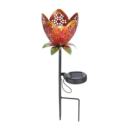 Solar LED Flower Light Lawn Lantern Flame Lamp