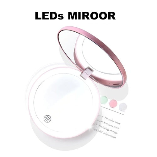 Portable Makeup Mirror Mini LEDs Light