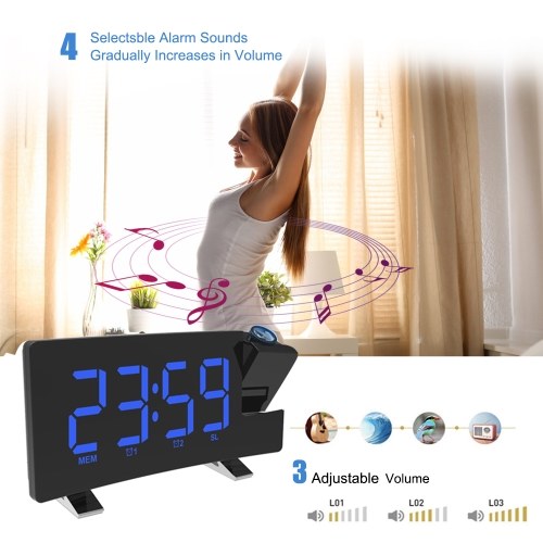 LEDs Clock Multifuctional Projection