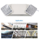 AC85-265V LEDs Emergency Light Two-Head Adjustable 1800mAh Batterys Wall-Mounted Lamp for Residential Commercial Garage And Basement Use