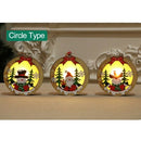 Portable Delicate Christmas Decoration Wooden Lighting