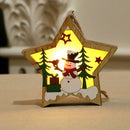 Portable Delicate Christmas Decoration Wooden Lighting