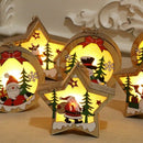 Portable Delicate Christmas Decoration Wooden Lighting