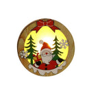 Portable Delicate Christmas Decoration Wooden Lighting