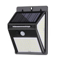 140leds Solar Powered Wall Lamp Lighting Sensor and PIR Motion Sensor Control Three Sides Wall Mounted Light