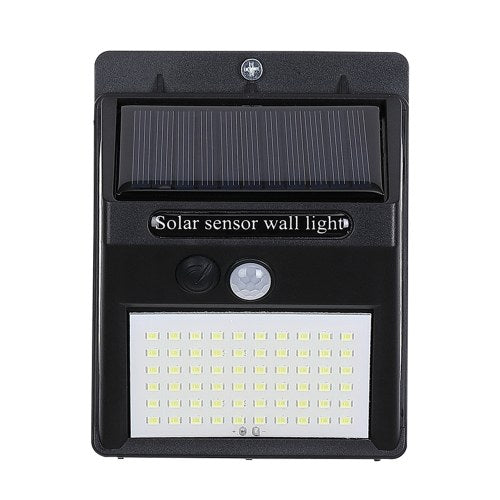 140leds Solar Powered Wall Lamp Lighting Sensor and PIR Motion Sensor Control Three Sides Wall Mounted Light