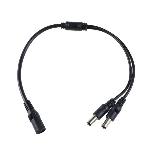 1 Female to 2 Male Splitter 2 Way Plug Cable Connector 5.5mm * 2.1mm 12V DC Adapter for CCTV Camera L-ED Strip