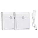 2pack 12LEDs USB Rechargeable Motion Sensor Night Light Stick-on Closet Light