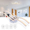 24W Aluminum 4 Branches L-ED Waved Light Ceiling Light for Bedroom Living Room Decoration Lamp