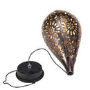 Solar Iron Hollow Lamp Lantern Light Retro Moroccan Pattern Projection Lamp