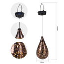 Solar Iron Hollow Lamp Lantern Light Retro Moroccan Pattern Projection Lamp