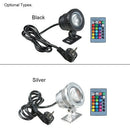 AC85-265V 20W RGB LEDs Underwater Light Submersible Lamp with Remote Control Memory Function 16 Colors Changing Flash/ Strobe/ Fade/ Smooth 4 Lighting Effects IP65 Water-resistant (most 1m) Design for Pool Aquarium Pond Spray Fountain H-alloween Christmas