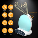 Multifunctional 4 in 1 FM Radio Wake-Up Light Alarm Clock T-ime Projector Desk Lamp